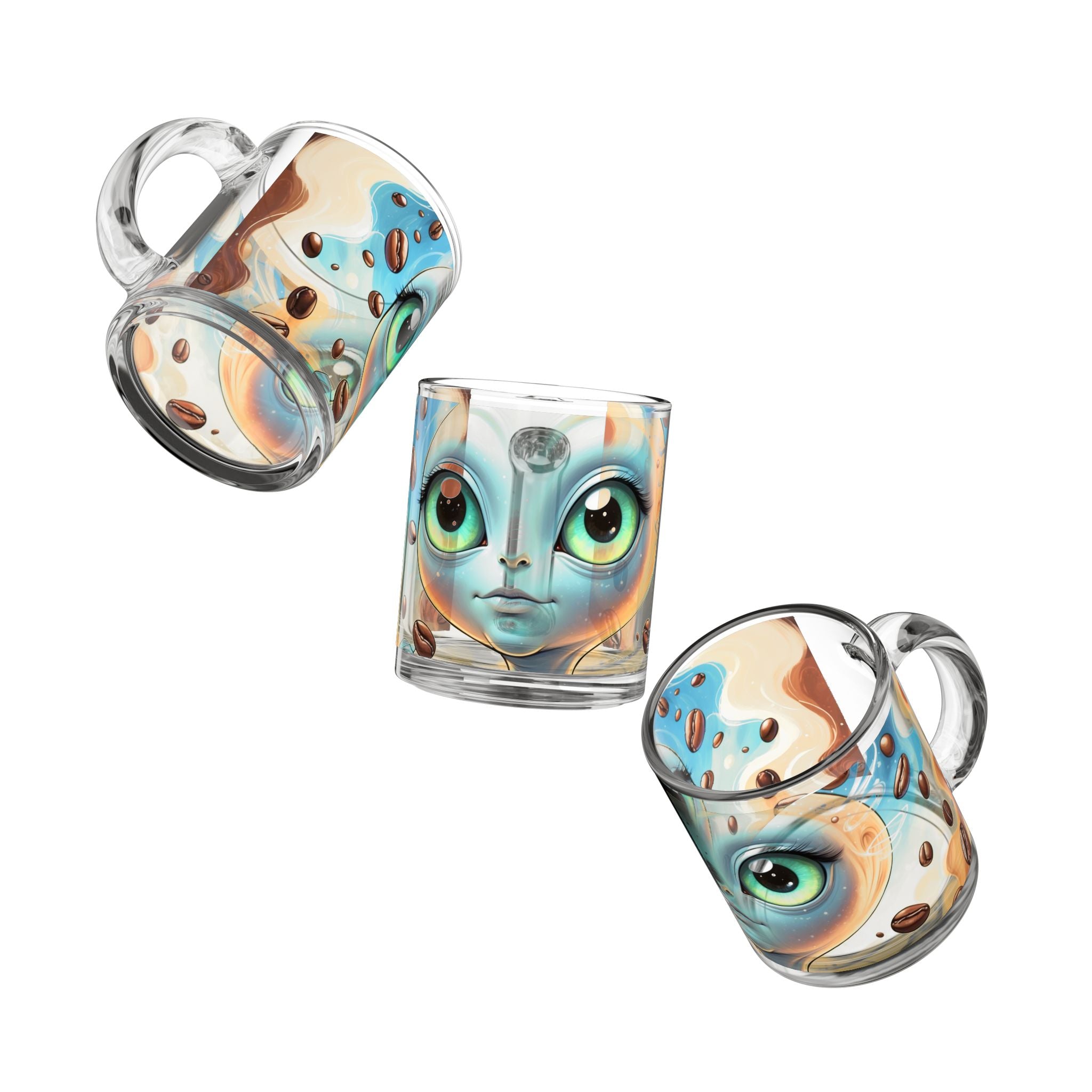 Galactic #15 Coffee Mug - Whimsical 10oz Alien Design