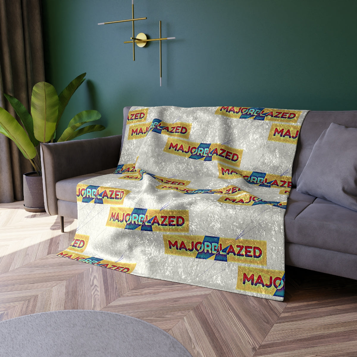 "MAJORBLAZED" Crushed Velvet Blanket