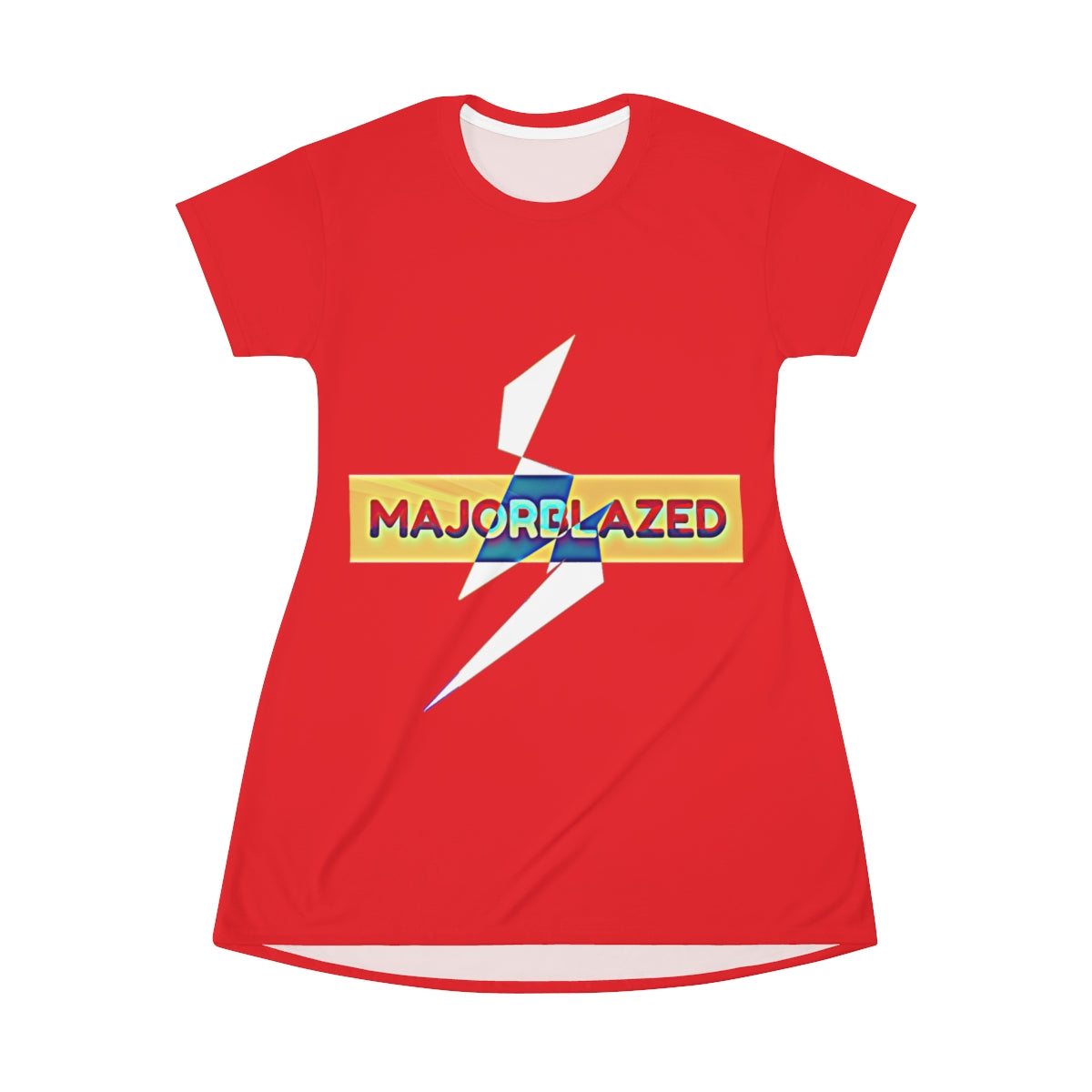 "MAJORBLAZED" T-Shirt Dress (RED)