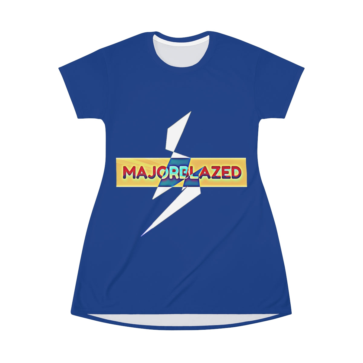 "MAJORBLAZED" T-Shirt Dress (BLUE)