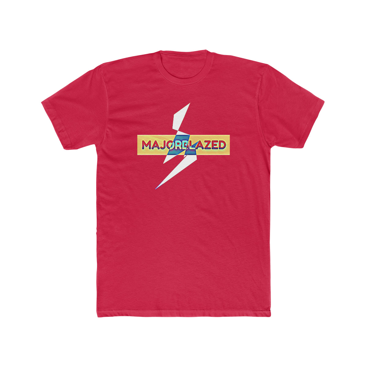"MAJORBLAZED" DRIPPED COLOR Cotton Crew Tee