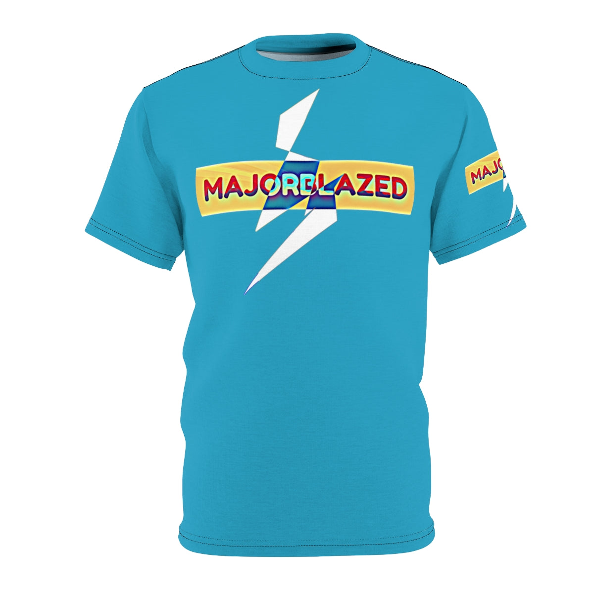"MAJORBLAZED" Unisex Poly T-SHIRT (TURQUOISE)