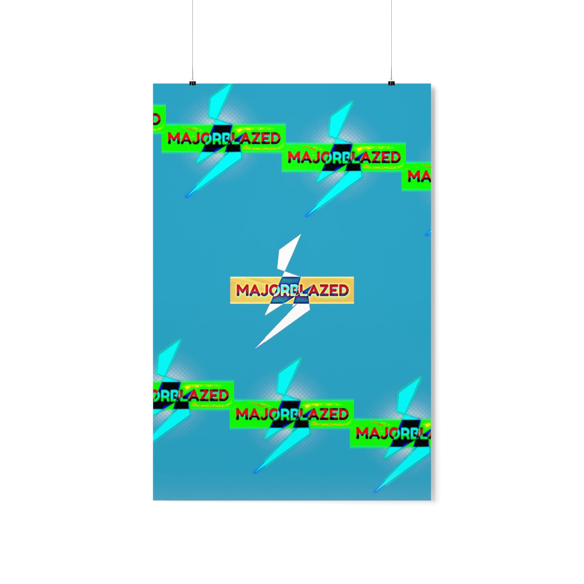 "MAJORBLAZED" Premium Matte Vertical Posters (Turquoise)