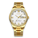 Men's Gold Watch Stainless Steel Quartz Analog Wristwatch For MEN Relojes De Hombre