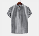 Oversized Striped Linen Men's Shirt