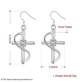 New Cross-border Popular Elongated Cross Earrings