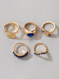 Popular jewelry ring jewelry snake-shaped love ins style five-piece ring female