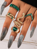 Popular jewelry ring jewelry snake-shaped love ins style five-piece ring female