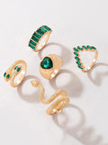 Popular jewelry ring jewelry snake-shaped love ins style five-piece ring female