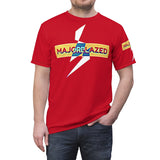 "MAJORBLAZED" Unisex Poly T-SHIRT (RED)