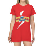 "MAJORBLAZED" T-Shirt Dress (RED)