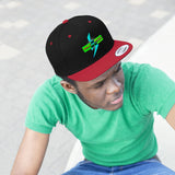 "MAJORBLAZED" Unisex Flat Bill Hat (GREENZ)