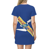 "MAJORBLAZED" T-Shirt Dress (BLUE)