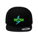 "MAJORBLAZED" Unisex Flat Bill Hat (GREENZ)