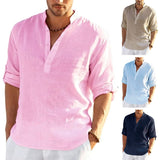 Casual Linen Shirt Short Sleeve