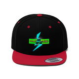 "MAJORBLAZED" Unisex Flat Bill Hat (GREENZ)