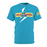 "MAJORBLAZED" Unisex Poly T-SHIRT (TURQUOISE)