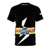 "MAJORBLAZED" Unisex Poly T-SHIRT (Black)