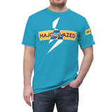 "MAJORBLAZED" Unisex Poly T-SHIRT (TURQUOISE)